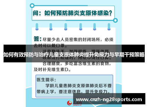 如何有效预防与治疗儿童支原体肺炎提升免疫力与早期干预策略